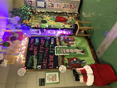 Ms. Williams Holiday Door one first place